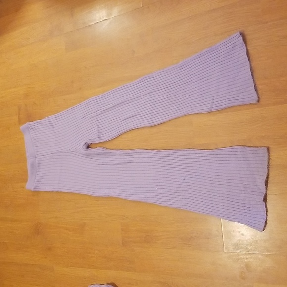 Lilac Ribbed Wide Leg Set - Picture 3 of 5